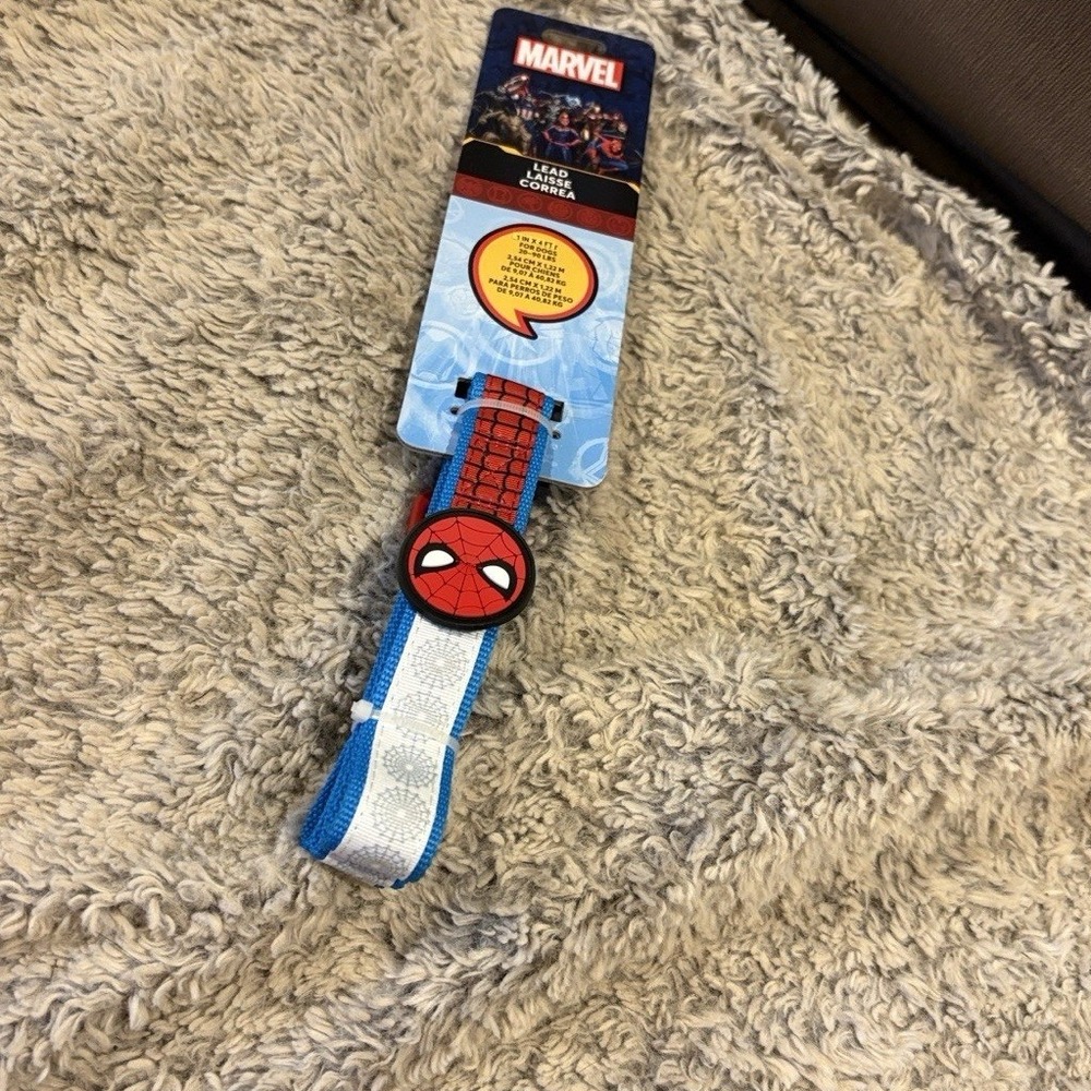Marvel Spider-Man Dog Leash 4ft x 1in Blue‎ Red New Web Pattern Superhero Lead